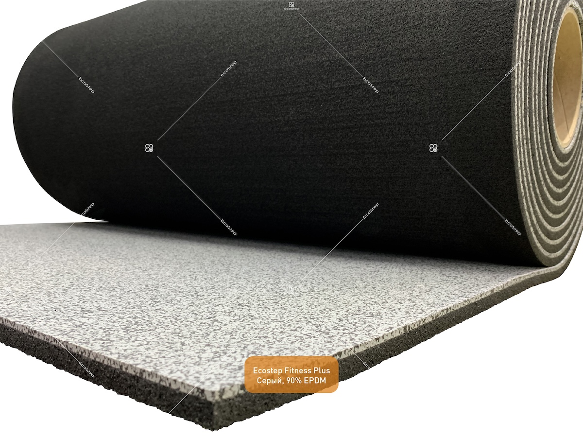 Рулонное резиновое покрытие Ecostep Fitness Plus 30-90 фото